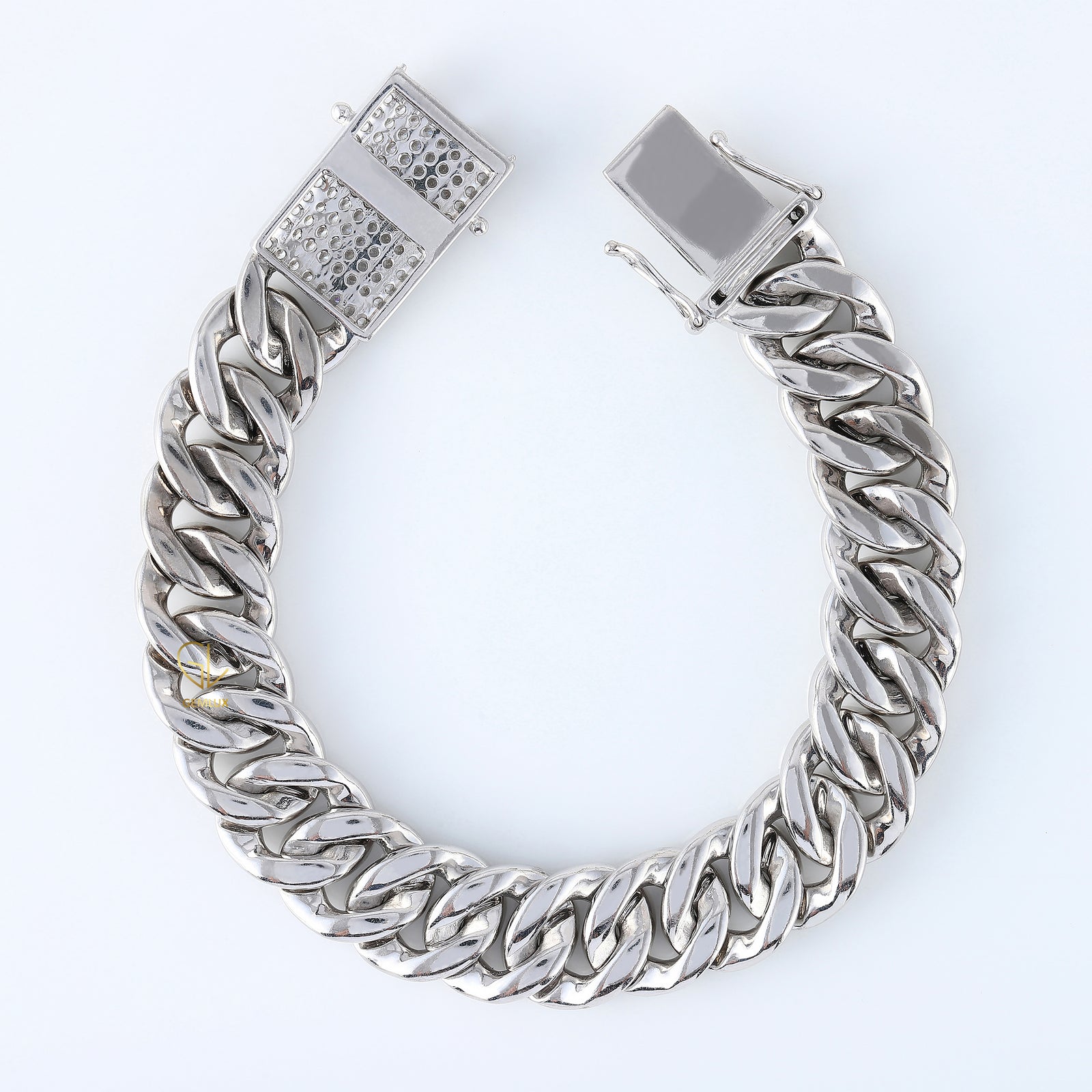 Hip Hop Iced Out Moissanite Cuban Link Bracelet