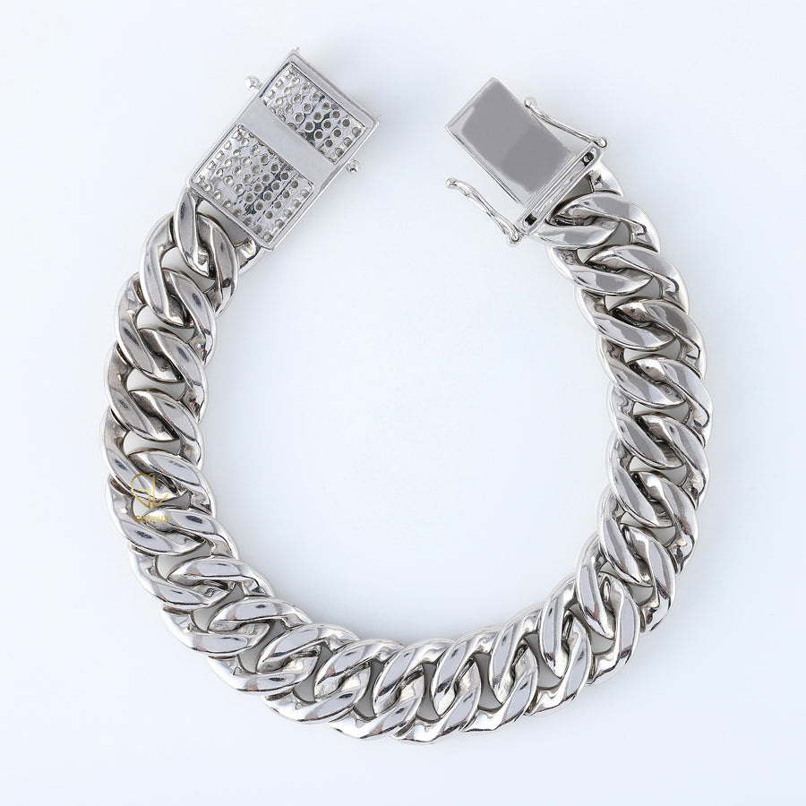 Iced Out Lab Grown Diamond Cuban Hip Hop Bracelet