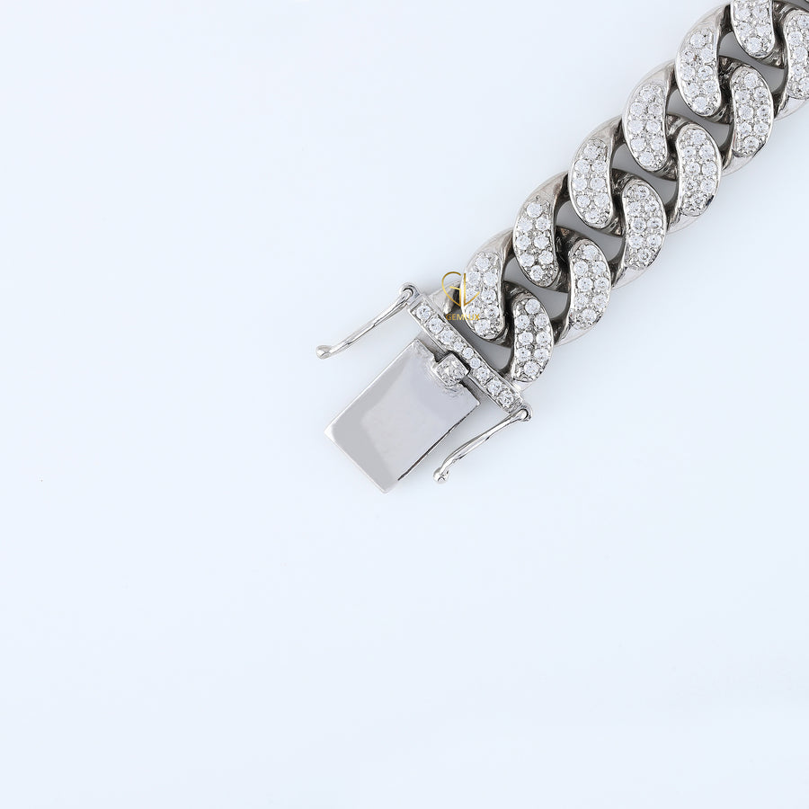 Iced Out Lab Grown Diamond Cuban Hip Hop Bracelet