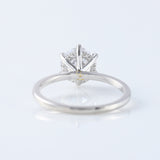 Round Moissanite Diamond Hidden Halo Solitaire Ring