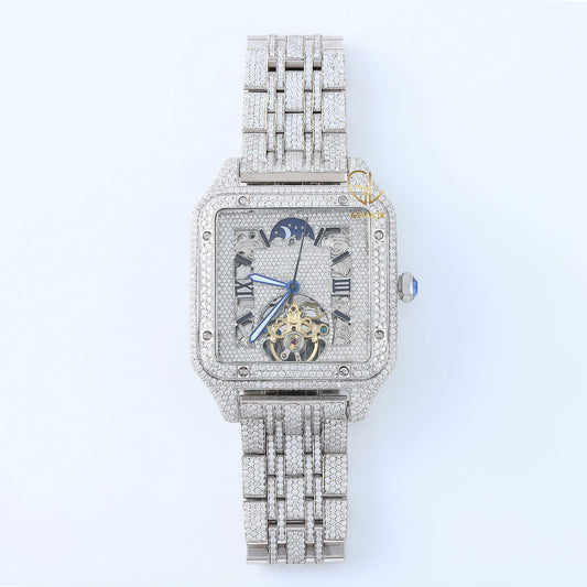 Automatic Movement VVS Moissanite Iced Out Diamond Watch