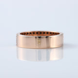Three Row Black Moissanite Pave Set Eternity Men's Ring