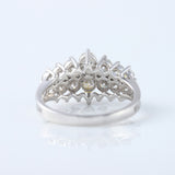 Art Deco Two Row Lab Grown Half Eternity Wedding Band