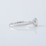 1.5 Ct Cushion Cut Lab Grown Solitaire With Accent Ring