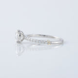 Cushion Cut Moissanite Solitaire With Accent Engagement Ring