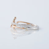 Minnie Mickey Mouse Lab Grown Two Tone Cross Over Ring