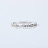Round Cut Moissanite Delicate Eternity Wedding Band