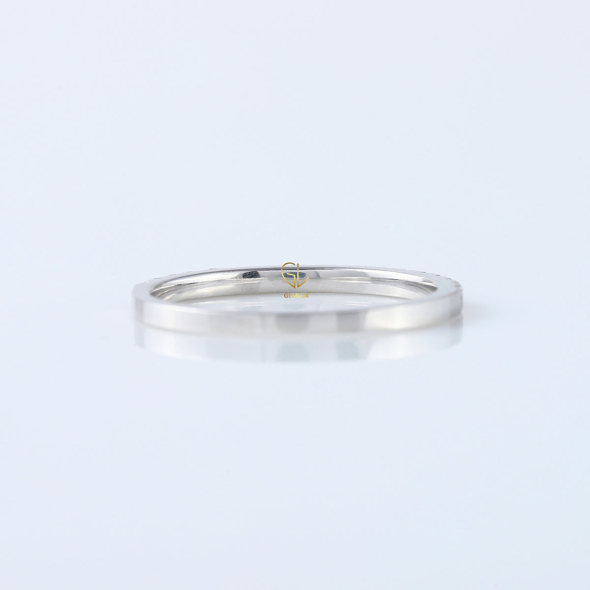 Delicate Round Cut Lab Grown Eternity Wedding Band