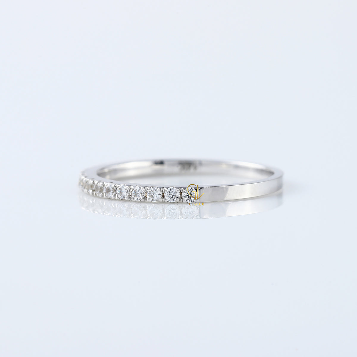 Delicate Round Cut Lab Grown Eternity Wedding Band