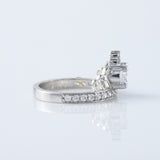 Round Cut Lab Grown Queen Crown Love Ring For Her