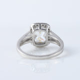 2.5 Ct Elongated Cushion Cut Moissanite Halo Split Shank White Gold Ring