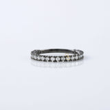 Round Moissanite Diamond Minimalist Eternity Wedding Band