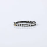 Round Moissanite Diamond Minimalist Eternity Wedding Band