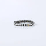 Round Moissanite Diamond Minimalist Eternity Wedding Band