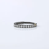Round Moissanite Diamond Minimalist Eternity Wedding Band