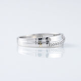 Micro Pave Set Round Moissanite Diamond Wedding Band