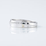 Micro Pave Set Round Moissanite Diamond Wedding Band