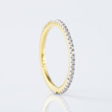 Minimalist Round Moissanite Eternity Wedding Band