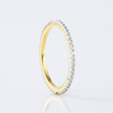 Minimalist Round Moissanite Eternity Wedding Band
