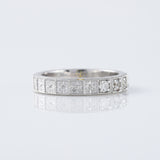 Five Stone Moissanite Antique Milgrain Wedding Band
