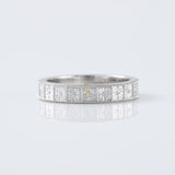 Five Stone Moissanite Antique Milgrain Wedding Band