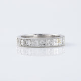 Five Stone Moissanite Antique Milgrain Wedding Band