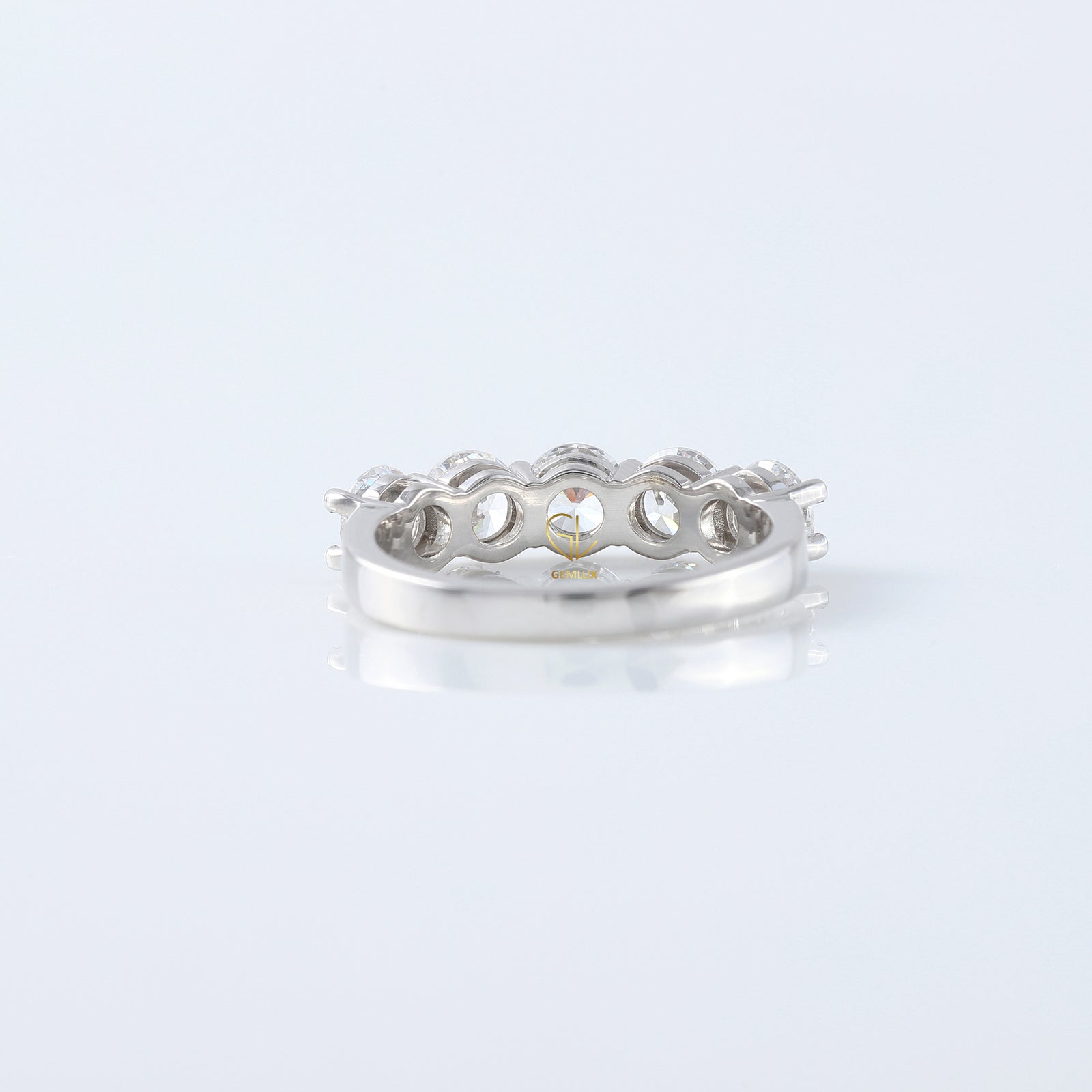 Five Stone Round Cut Lab Grown Diamond Wedding Ring