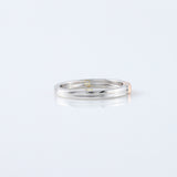 Round Moissanite Two Tone Solitaire Diamond Band 