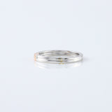 Round Moissanite Two Tone Solitaire Diamond Band 
