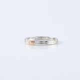 Round Moissanite Two Tone Solitaire Diamond Band 