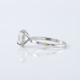 Oval Cut Moissanite Diamond Solitaire Engagement Ring