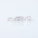 Seven Stone Fancy Cut Moissanite Stackable Wedding Band