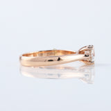1 Carat Round Cut Lab Grown Pinch Style Soliraire Ring