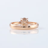 Pinch Style 1 Ct Round Cut Moissanite Solitaire Ring