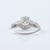 Art Deco Round Cut Moissanite Filigree Engagement Ring