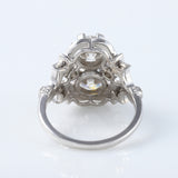 Two Stone Moissanite Art Deco Antique Ring