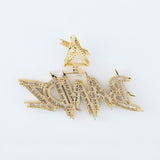 Name Letter Iced Out Baguette Cut Moissanite Hip Hop Pendant
