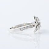 Round Cut Lab Grown Bow Knot Engagement Ring