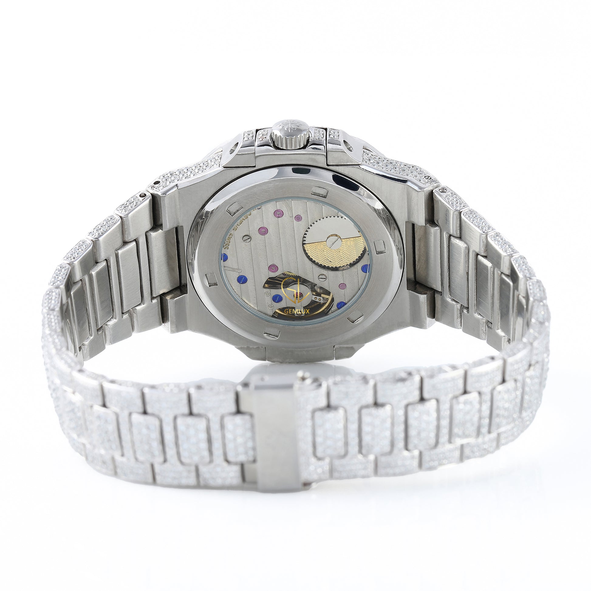 Chronograph Iced Out Moissanite Diamond Hip Hop Watch