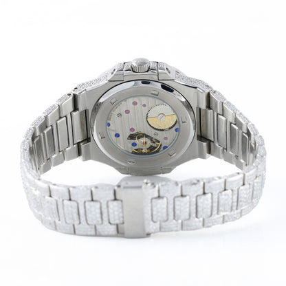 Chronograph Iced Out Moissanite Diamond Hip Hop Watch