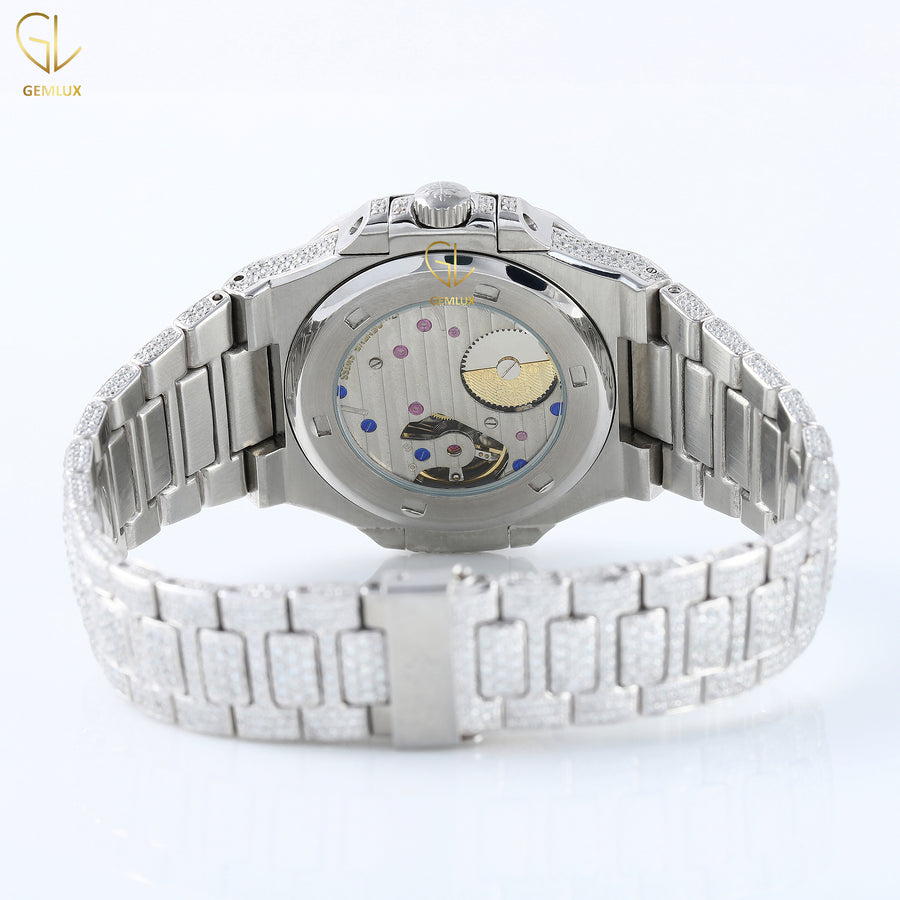 Chronograph Iced Out Lab Grown Diamond Watch For Men