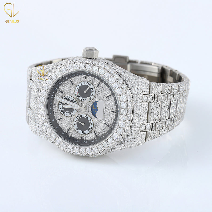 Chronograph Iced Out Lab Grown Diamond Hip Hop Watch