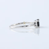 East to West 1.5 Ct Radiant Cut Moissanite Solitaire With Accent Ring