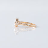 Art Deco East to West Emerald Cut Moissanite Diamond Engagement Ring
