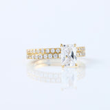Radiant Cut Lab Grown Diamond Ring Set