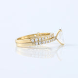Radiant Cut Lab Grown Diamond Ring Set