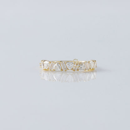 Baguette & Trillion Cut Moissanite Eternity Wedding Band