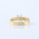 Radiant Cut Lab Grown Diamond Ring Set