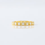 Art Deco Round Cut Moissanite Eternity Wedding Band