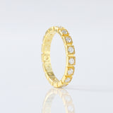 Art Deco Round Cut Moissanite Eternity Wedding Band